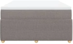 vidaXL Κρεβάτι Boxspring με Στρώμα Taupe 140x200 εκ. Υφασμάτινο
