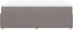 vidaXL Κρεβάτι Boxspring με Στρώμα Taupe 140x200 εκ. Υφασμάτινο
