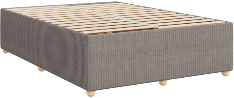 vidaXL Κρεβάτι Boxspring με Στρώμα Taupe 140x200 εκ. Υφασμάτινο