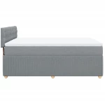 vidaXL Κρεβάτι Boxspring με Στρώμα Ανοιχτό Γκρι 140x200 εκ. Υφασμάτινο