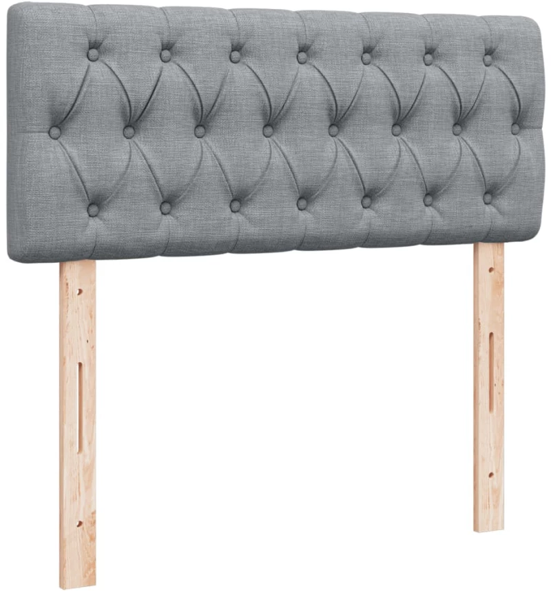 vidaXL Κρεβάτι Boxspring με Στρώμα Ανοιχτό Γκρι 120x200 εκ. Υφασμάτινο