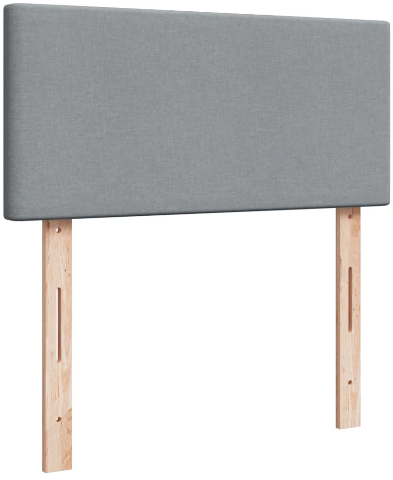 vidaXL Κρεβάτι Boxspring με Στρώμα Ανοιχτό Γκρι 100x200 εκ. Υφασμάτινο