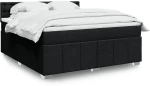 vidaXL Κρεβάτι Boxspring με Στρώμα Μαύρο 180x200 εκ. Υφασμάτινο