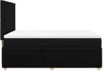 vidaXL Κρεβάτι Boxspring με Στρώμα Μαύρο 140x190 εκ. Υφασμάτινο