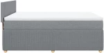 vidaXL Κρεβάτι Boxspring με Στρώμα Ανοιχτό Γκρι 140x200 εκ. Υφασμάτινο
