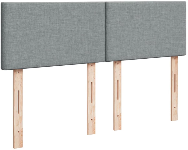 vidaXL Κρεβάτι Boxspring με Στρώμα Ανοιχτό Γκρι 140x200 εκ. Υφασμάτινο