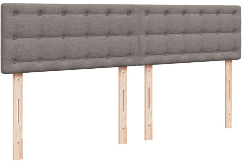vidaXL Κρεβάτι Boxspring με Στρώμα Taupe 180x200 εκ. Υφασμάτινο