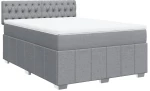 vidaXL Κρεβάτι Boxspring με Στρώμα Αν. Πράσινο 160x200εκ Υφασμάτινο