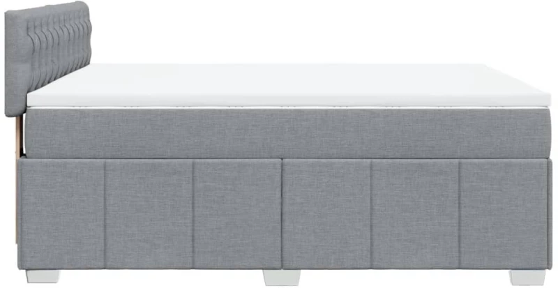 vidaXL Κρεβάτι Boxspring με Στρώμα Αν. Πράσινο 160x200εκ Υφασμάτινο
