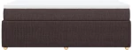 vidaXL Κρεβάτι Boxspring με Στρώμα Σκούρο Καφέ 90x200 εκ. Υφασμάτινο