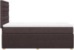 vidaXL Κρεβάτι Boxspring με Στρώμα Σκούρο Καφέ 90x200 εκ. Υφασμάτινο