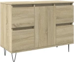 vidaXL Ντουλάπι Μπάνιου Sonoma Δρυς 80 x 33 x 60 εκ. από Επεξεργ. Ξύλο