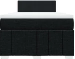 vidaXL Κρεβάτι Boxspring με Στρώμα Μαύρο 120x200 εκ. Υφασμάτινο