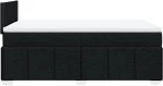 vidaXL Κρεβάτι Boxspring με Στρώμα Μαύρο 120x200 εκ. Υφασμάτινο