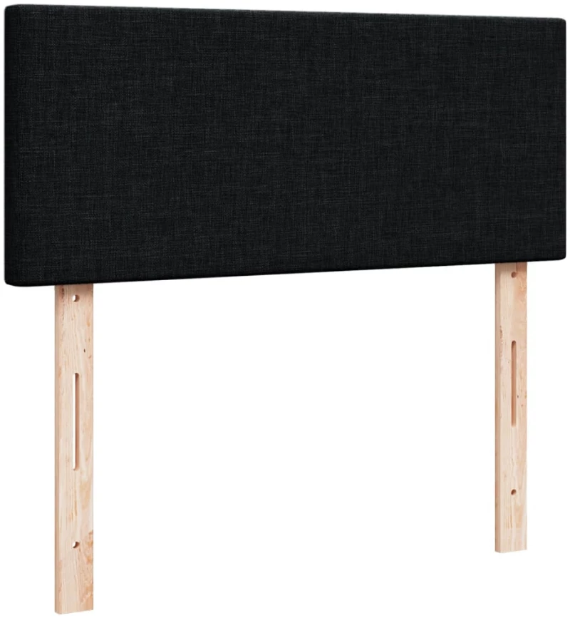 vidaXL Κρεβάτι Boxspring με Στρώμα Μαύρο 120x200 εκ. Υφασμάτινο