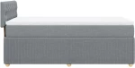 vidaXL Κρεβάτι Boxspring με Στρώμα Ανοιχτό Γκρι 80x200 εκ. Υφασμάτινο