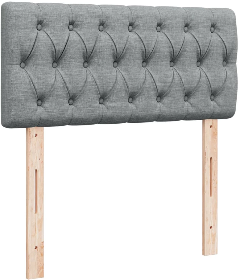 vidaXL Κρεβάτι Boxspring με Στρώμα Ανοιχτό Γκρι 80x200 εκ. Υφασμάτινο