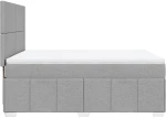 vidaXL Κρεβάτι Boxspring με Στρώμα Ανοιχτό Γκρι 140x190 εκ. Υφασμάτινο