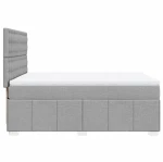vidaXL Κρεβάτι Boxspring με Στρώμα Ανοιχτό Γκρι 140x190 εκ. Υφασμάτινο