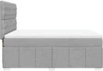 vidaXL Κρεβάτι Boxspring με Στρώμα Ανοιχτό Γκρι 140x190 εκ. Υφασμάτινο