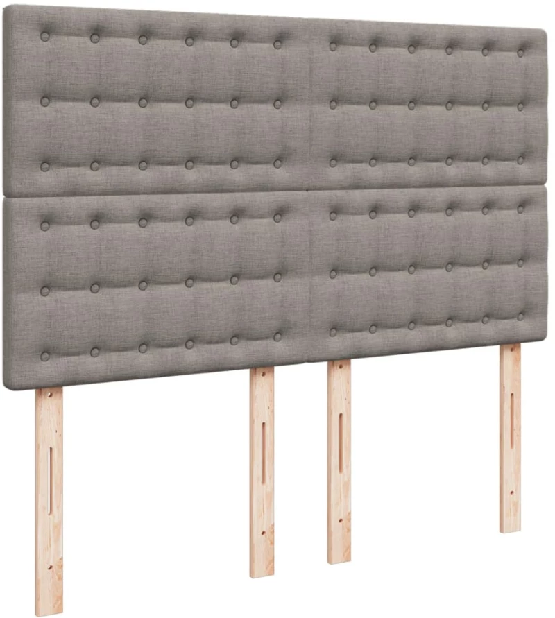 vidaXL Κρεβάτι Boxspring με Στρώμα Taupe 140x200 εκ. Υφασμάτινο