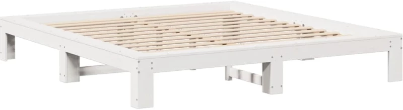 vidaXL Σκελετός Κρεβ. Χωρίς Στρώμα Λευκό 180x200 εκ Μασίφ Πεύκο