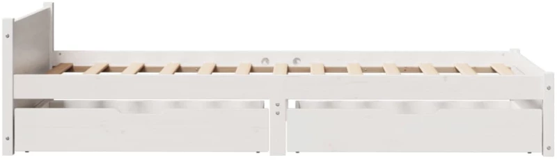 vidaXL Σκελετός Κρεβ. Χωρίς Στρώμα Λευκό 90x190 εκ Μασίφ Πεύκο