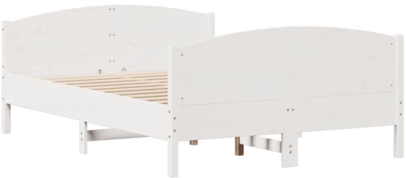 vidaXL Σκελετός Κρεβ. Χωρίς Στρώμα Λευκό 120x190 εκ Μασίφ Πεύκο