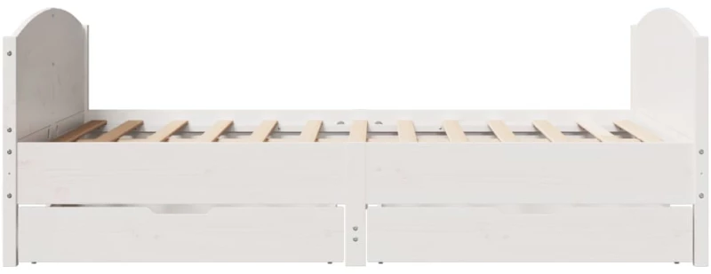 vidaXL Σκελετός Κρεβ. Χωρίς Στρώμα Λευκό 120x190 εκ Μασίφ Πεύκο