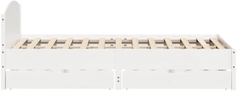 vidaXL Σκελετός Κρεβ. Χωρίς Στρώμα Λευκό 120x190 εκ Μασίφ Πεύκο