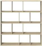 vidaXL Βιβλιοθήκη Χρώμα Sonoma Δρυς 132x29x141,5εκ. Επεξεργασμένο Ξύλο