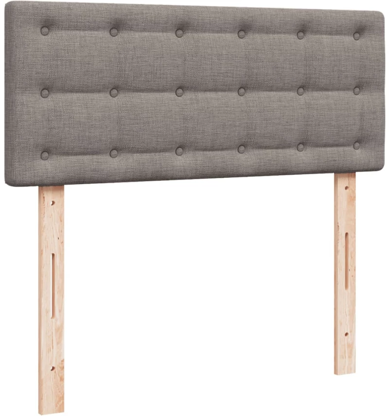vidaXL Κρεβάτι Boxspring με Στρώμα Taupe 120x190 εκ. Υφασμάτινο