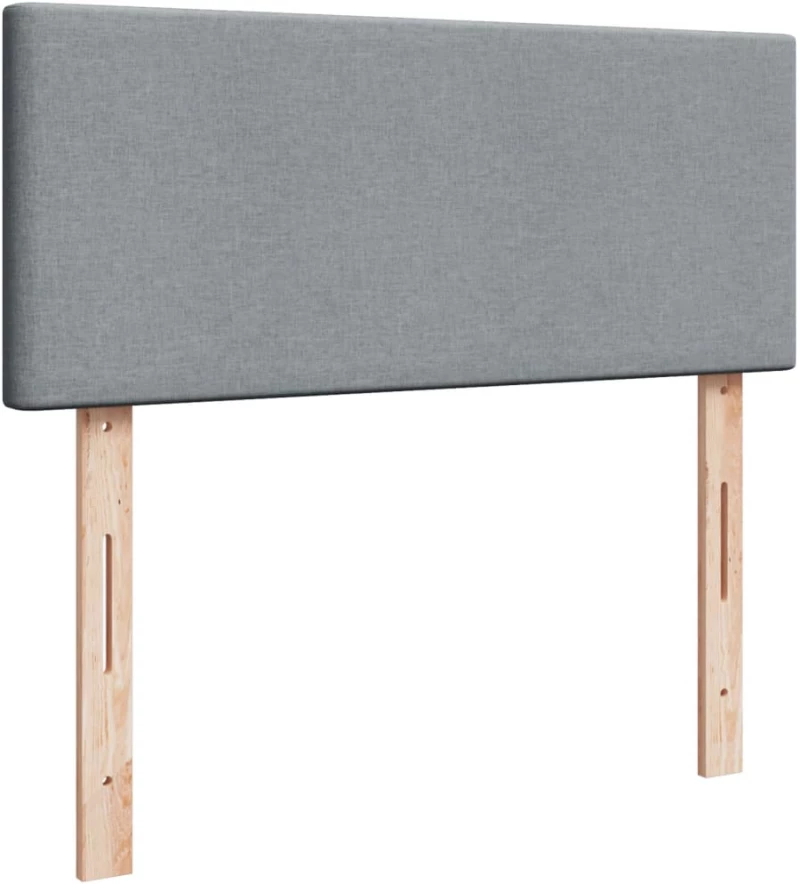 vidaXL Κρεβάτι Boxspring με Στρώμα Ανοιχτό Γκρι 120x190 εκ. Υφασμάτινο