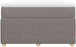 vidaXL Κρεβάτι Boxspring με Στρώμα Taupe 120x190 εκ. Υφασμάτινο