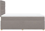 vidaXL Κρεβάτι Boxspring με Στρώμα Taupe 120x190 εκ. Υφασμάτινο