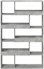 vidaXL Βιβλιοθήκη Γκρι Σκυροδέματος 100x33x156,5 εκ. Επεξεργ. Ξύλο