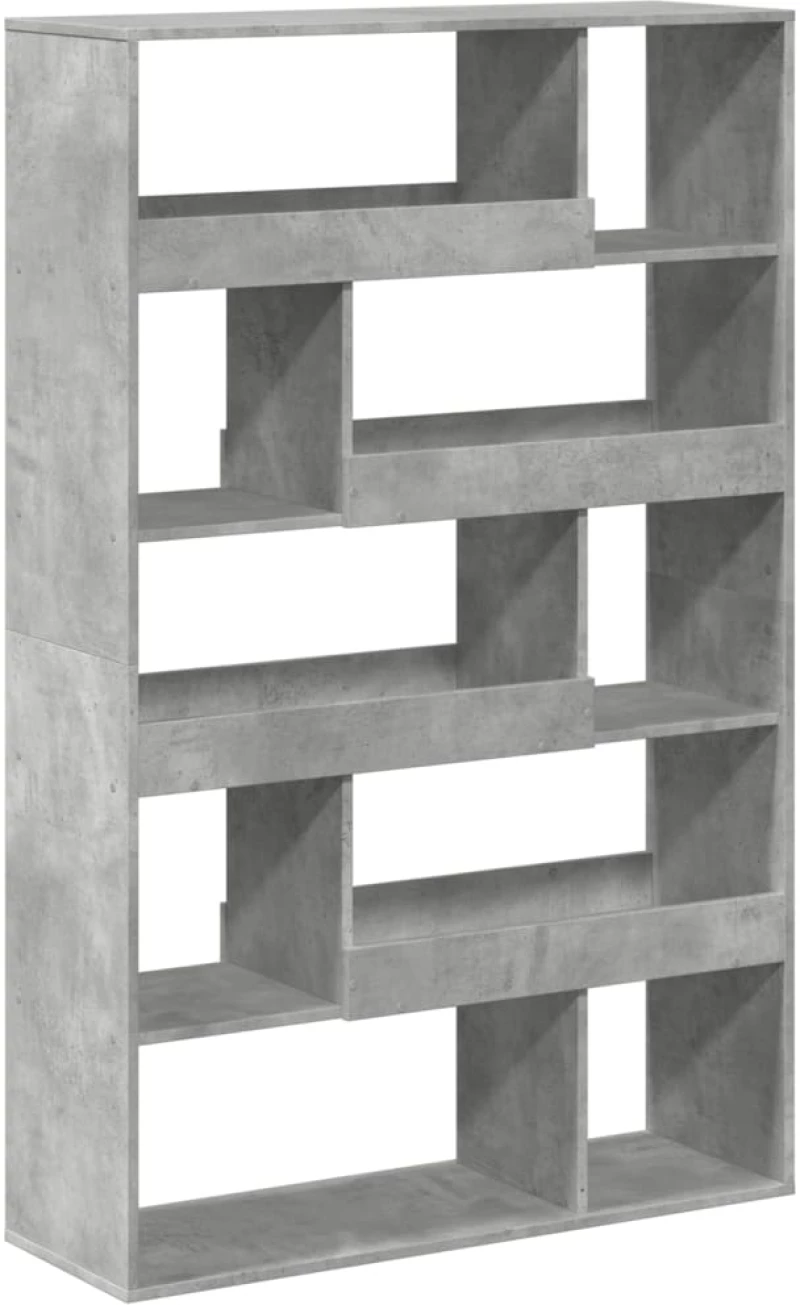 vidaXL Βιβλιοθήκη Γκρι Σκυροδέματος 100x33x156,5 εκ. Επεξεργ. Ξύλο