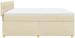 vidaXL Κρεβάτι Boxspring με Στρώμα Κρεμ 180x200 εκ. Υφασμάτινο