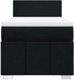 vidaXL Κρεβάτι Boxspring με Στρώμα Μαύρο 100 x 200 εκ. Υφασμάτινο