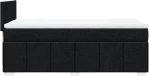 vidaXL Κρεβάτι Boxspring με Στρώμα Μαύρο 100 x 200 εκ. Υφασμάτινο