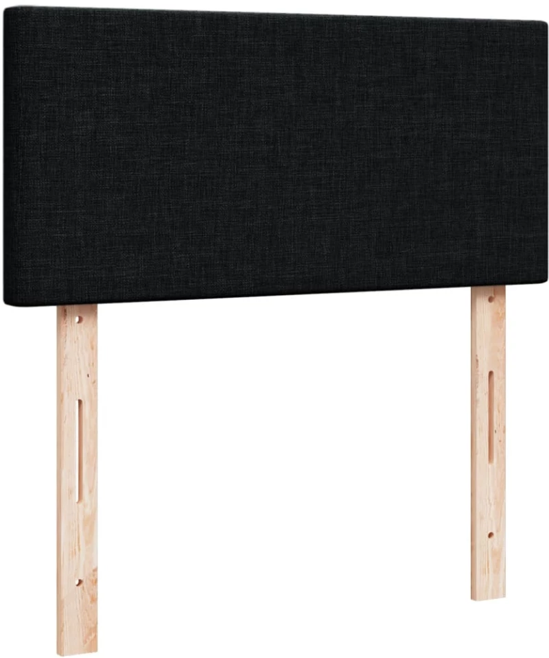 vidaXL Κρεβάτι Boxspring με Στρώμα Μαύρο 100 x 200 εκ. Υφασμάτινο