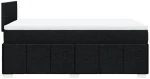 vidaXL Κρεβάτι Boxspring με Στρώμα Μαύρο 120x190 εκ. Υφασμάτινο