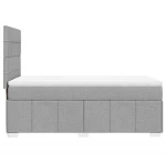 vidaXL Κρεβάτι Boxspring με Στρώμα Ανοιχτό Γκρι 100x200 εκ. Υφασμάτινο