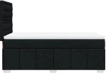 vidaXL Κρεβάτι Boxspring με Στρώμα Μαύρο 100 x 200 εκ. Υφασμάτινο