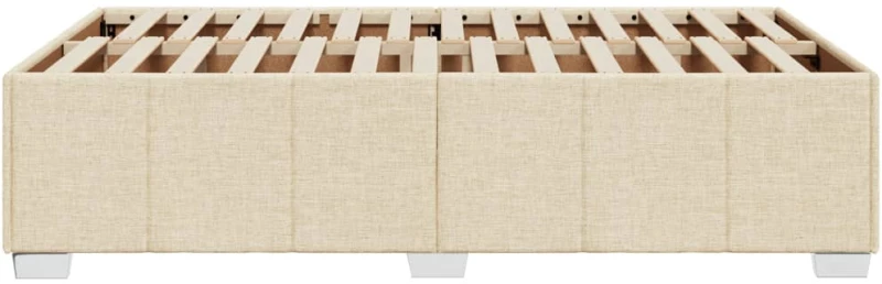 vidaXL Πλαίσιο Κρεβατιού Κρεμ 120x190 εκ. Υφασμάτινο