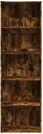 vidaXL Βιβλιοθήκη Καπνιστή Δρυς 60x30x189 εκ. από Επεξεργασμένο Ξύλο