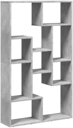 vidaXL Βιβλιοθήκη Γκρι Σκυροδέματος 72x20x120 εκ. Επεξεργ. Ξύλο