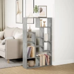 vidaXL Βιβλιοθήκη Γκρι Σκυροδέματος 72x20x120 εκ. Επεξεργ. Ξύλο