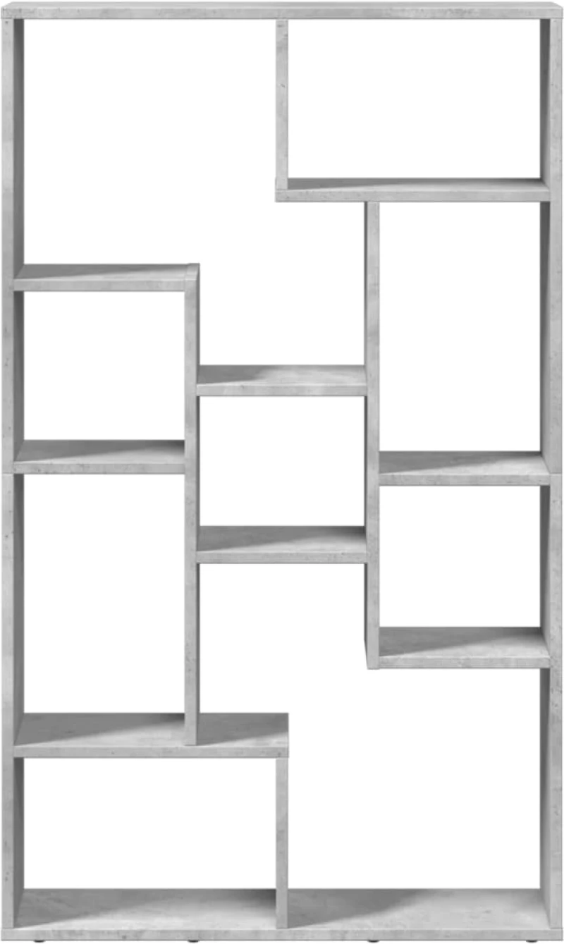 vidaXL Βιβλιοθήκη Γκρι Σκυροδέματος 72x20x120 εκ. Επεξεργ. Ξύλο