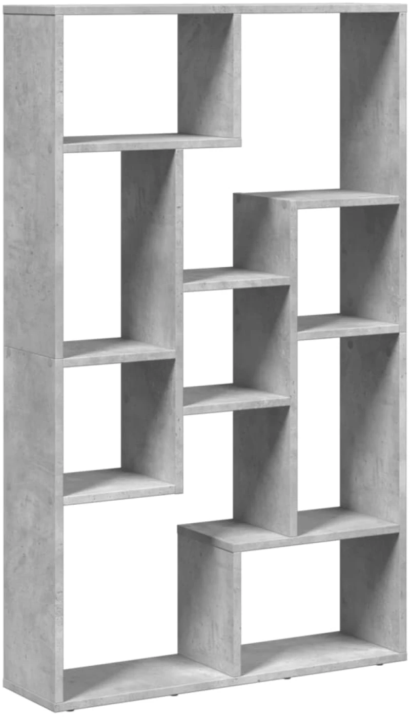 vidaXL Βιβλιοθήκη Γκρι Σκυροδέματος 72x20x120 εκ. Επεξεργ. Ξύλο